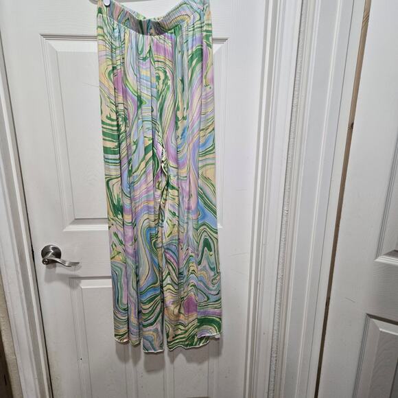 ASTR the Label Marble Swirl Wide Leg Pleated Pants Size M - Picture 3 of 9